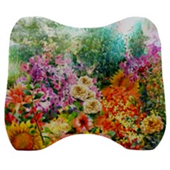 Forest Flowers  Velour Head Support Cushion by ArtsyWishy