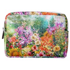 Forest Flowers  Make Up Pouch (medium) by ArtsyWishy