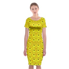 Flowers From Heaven  With A Modern Touch Classic Short Sleeve Midi Dress