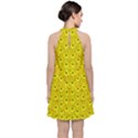Flowers From Heaven  With A Modern Touch Velvet Halter Neckline Dress  View2