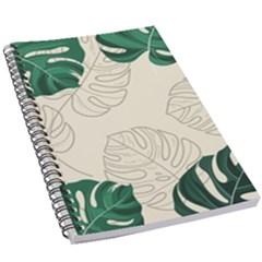 Green Monstera Leaf Illustrations 5 5  X 8 5  Notebook by HermanTelo