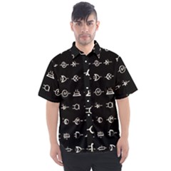 Electrical Symbols Callgraphy Short Run Inverted Men s Short Sleeve Shirt