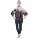 Orange Baatik Print Mock Neck Tee View2