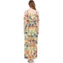 Mosaic Print Yellow Draped Sleeveless Chiffon Jumpsuit View2