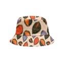 Orange Blue Leaves Pattern Bucket Hat (Kids) View2