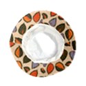Orange Blue Leaves Pattern Bucket Hat (Kids) View3
