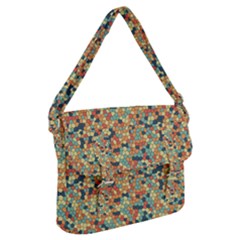 Mosaic Print 2 Buckle Messenger Bag by designsbymallika
