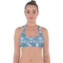 Ceramic Tile Pattern Cross Back Hipster Bikini Top  View1