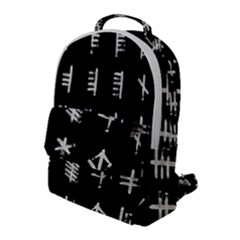 Ogham Rune Set Complete Inverted Flap Pocket Backpack (large)