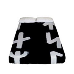 Younger Futhark Rune Set Collected Inverted Fitted Sheet (full/ Double Size)