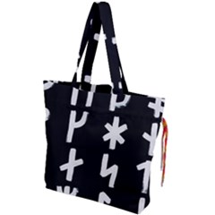 Younger Futhark Rune Set Collected Inverted Drawstring Tote Bag by WetdryvacsLair