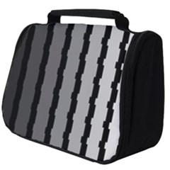 Nine Bar Monochrome Fade Squared Pulled Full Print Travel Pouch (big) by WetdryvacsLair