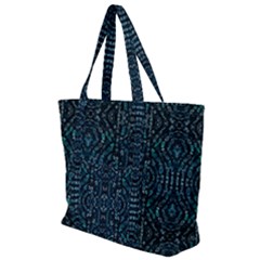 Fancy Stone Mosaic Print Pattern Zip Up Canvas Bag by dflcprintsclothing