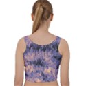 Purple and yellow abstract Velvet Racer Back Crop Top View2