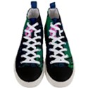 Vaporwave Old Moon Over NYC Men s Mid-Top Canvas Sneakers View1
