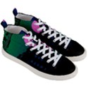 Vaporwave Old Moon Over NYC Men s Mid-Top Canvas Sneakers View3