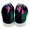 Vaporwave Old Moon Over NYC Men s Mid-Top Canvas Sneakers View4
