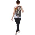 Possum  Mock Neck Chiffon Sleeveless Top View2