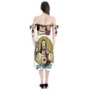 Buddy Christ Shoulder Tie Bardot Midi Dress View2