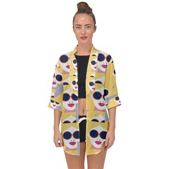 Fashion Faces Open Front Chiffon Kimono