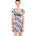 Vertical Short Sleeve Bodycon Dress View1