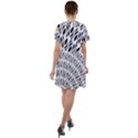 Vertical Short Sleeve Shoulder Cut Out Dress  View2