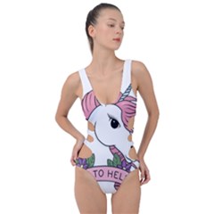 Go To Hell Side Cut Out Swimsuit