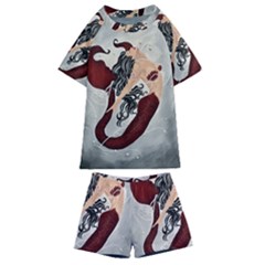 Bama Mermaid Kids  Swim Tee And Shorts Set
