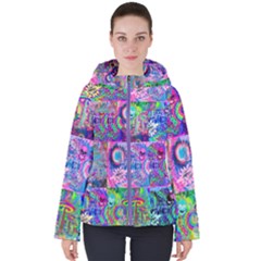 Mushrooms  Women s Hooded Puffer Jacket
