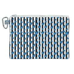 Blue Hearts Canvas Cosmetic Bag (xl) by designsbymallika