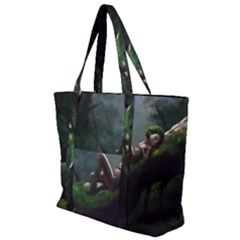 Wooden Child Resting On A Tree From Fonebook Zip Up Canvas Bag by 2853937