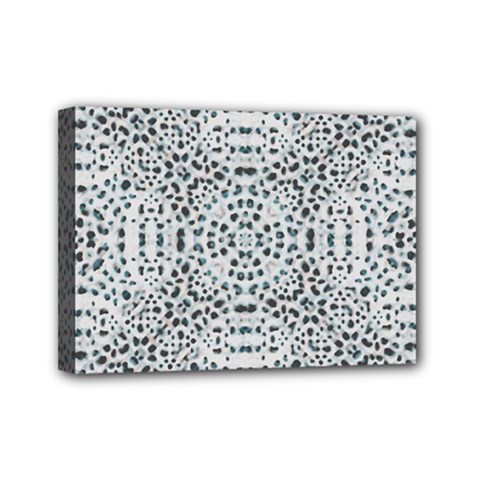 Dots Motif Geometric Print Design Mini Canvas 7  X 5  (stretched)