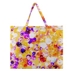 Summer Sequins Zipper Large Tote Bag by essentialimage