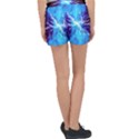 Blue Lightning thunder at night, graphic art 3 Velour Lounge Shorts View2