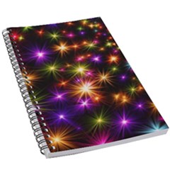 Star Colorful Christmas Abstract 5 5  X 8 5  Notebook by Dutashop