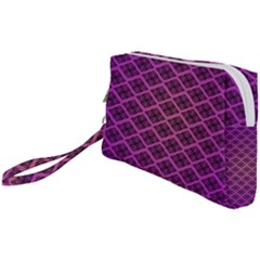 Pattern Texture Geometric Patterns Purple Wristlet Pouch Bag (small) by Dutashop