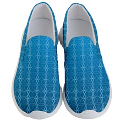 Background Texture Pattern Blue Men s Lightweight Slip Ons by Dutashop