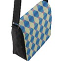 Pattern Texture Chevron Flap Closure Messenger Bag (L) View2