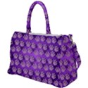 Pattern Texture Feet Dog Purple Duffel Travel Bag View1