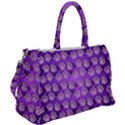 Pattern Texture Feet Dog Purple Duffel Travel Bag View2