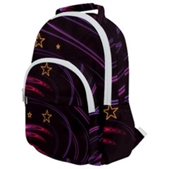 Background Abstract Star Rounded Multi Pocket Backpack by Dutashop