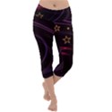 Background Abstract Star Lightweight Velour Capri Yoga Leggings View1
