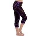 Background Abstract Star Lightweight Velour Capri Yoga Leggings View3