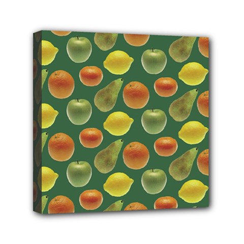 Background Fruits Several Mini Canvas 6  X 6  (stretched) by Dutashop
