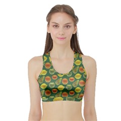 Background Fruits Several Sports Bra With Border by Dutashop
