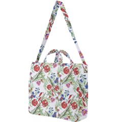 Summer Flowers Pattern Square Shoulder Tote Bag by goljakoff