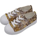Rocky Texture Grunge Print Design Kids  Low Top Canvas Sneakers View2