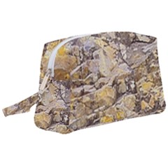 Rocky Texture Grunge Print Design Wristlet Pouch Bag (large)