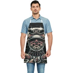 Samurai Oni Mask Kitchen Apron