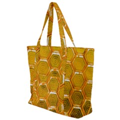 Hexagonal Windows Zip Up Canvas Bag by essentialimage365